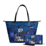 "Poe's Library" Midnight Ink Leather Tote Bag Deal