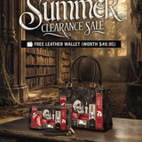 "The Codex of Gothic Tales" Black Widow’s Kiss Small Leather Handbag Deal