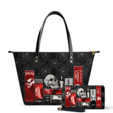 "The Codex of Gothic Tales" Black Widow’s Kiss Leather Tote Bag Deal
