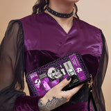 "The Codex of Gothic Tales" Violet Echo Wallet - CLEAROUT