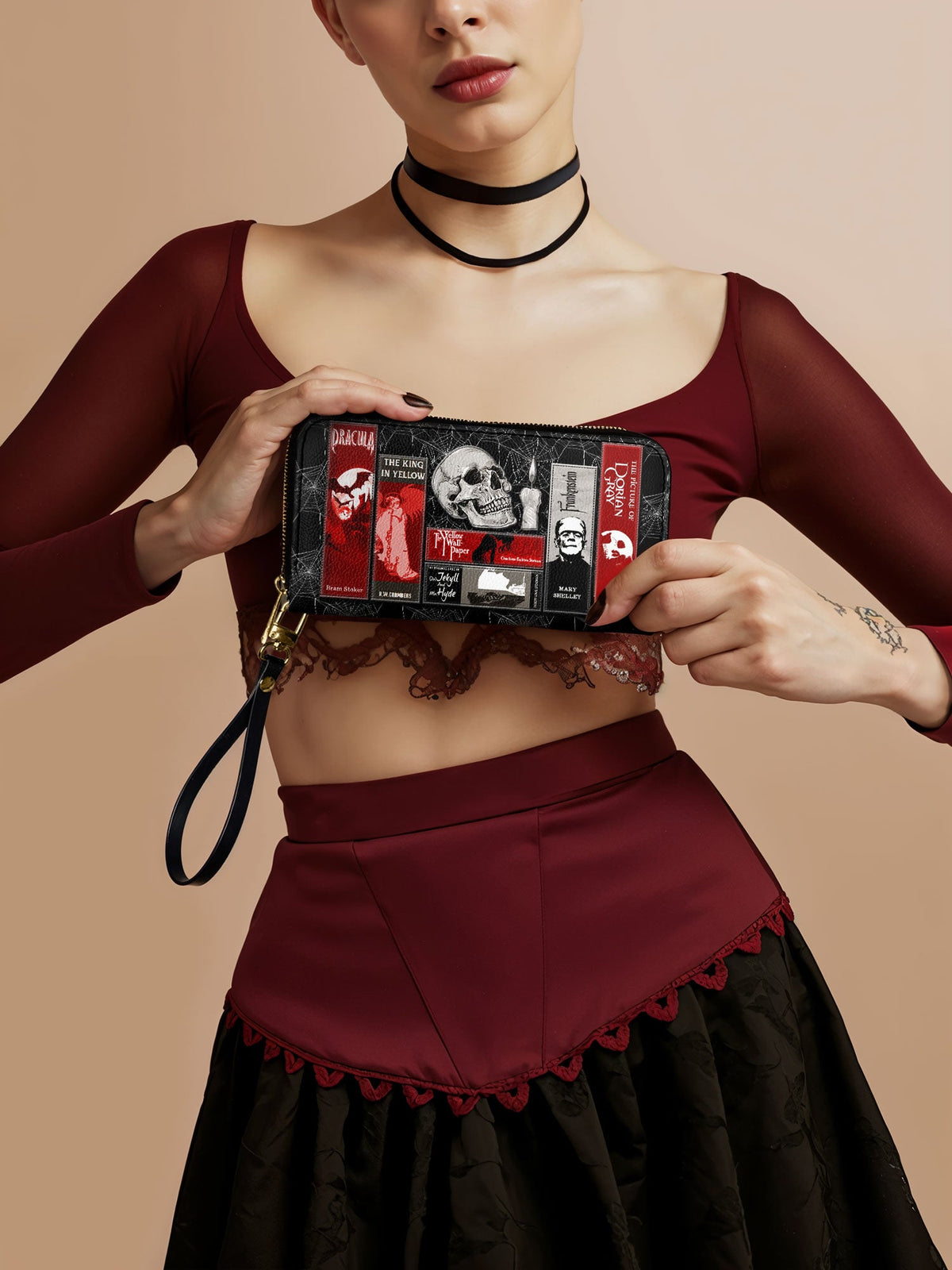 "The Codex of Gothic Tales" Black Widow’s Kiss Wallet - FALL DEAL