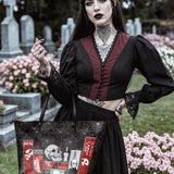 "The Codex of Gothic Tales" Black Widow’s Kiss Leather Tote Bag Deal