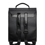 "Poe's Library" Ashen Black Leather Backpack