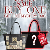 "Poe's Library" Ashen Black Leather Tote Bag Deal