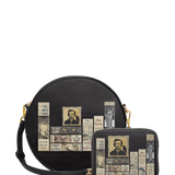 "Poe's Library" Ashen Black Circle Crossbody Bag Deal