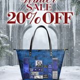 "Poe's Library" Midnight Ink Leather Tote Bag Deal