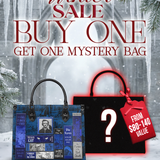"Poe's Library" Midnight Ink Leather Handbag Deal