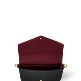 "Poe's Library" Ashen Black Envelope Chain Crossbody Bag