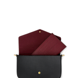 "Poe's Library" Ashen Black Envelope Chain Crossbody Bag