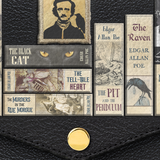 "Poe's Library" Ashen Black Envelope Chain Crossbody Bag