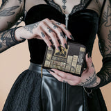 "Poe's Library" Ashen Black Mini Wallet