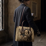 "Poe's Anthology" Applique Leather Handbag Pre-order