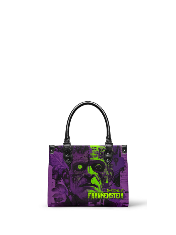 "Frankenstein" Lablight Violet - Black Interior - Small Leather Handbag