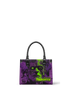 "Frankenstein" Lablight Violet - Black Interior - Small Leather Handbag