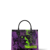 "Frankenstein" Lablight Violet - Black Interior - Leather Handbag - CLEAROUT
