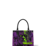 "Frankenstein" Lablight Violet - Black Interior - Small Leather Handbag - CLEAROUT