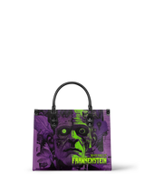 "Frankenstein" Lablight Violet - Black Interior - Leather Handbag