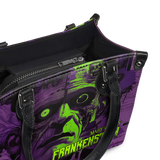 "Frankenstein" Lablight Violet - Black Interior - Small Leather Handbag - CLEAROUT