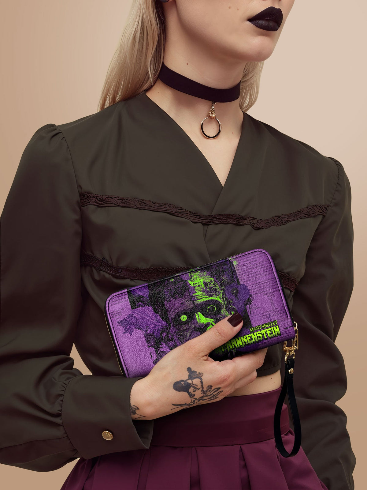 "Frankenstein" Lablight Violet Wallet - FALL DEAL
