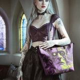 "Frankenstein" Lablight Violet Leather Tote Bag Deal