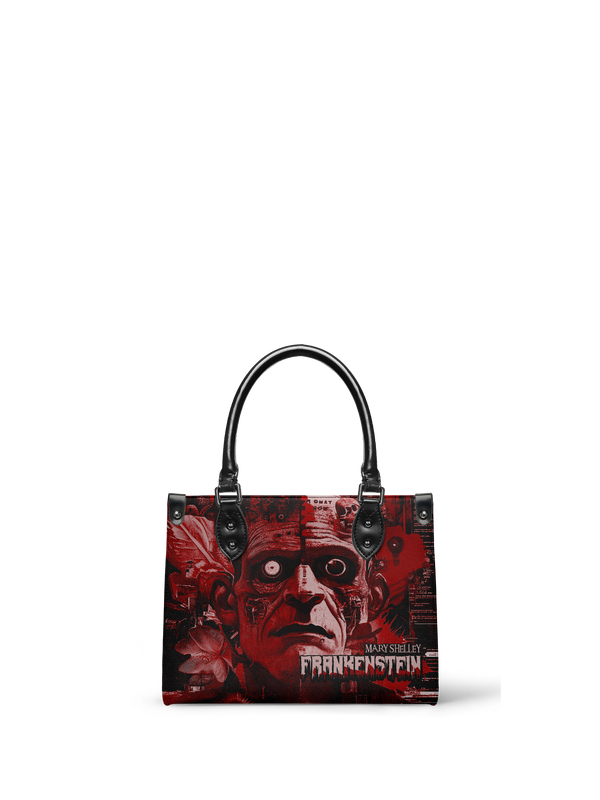 "Frankenstein" Heart Surge - Black Interior - Small Leather Handbag