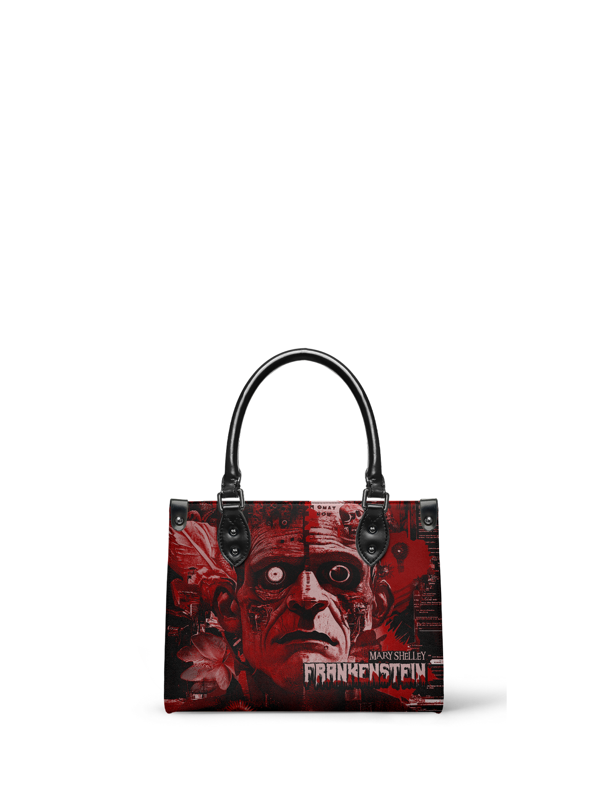"Frankenstein" Heart Surge - Black Interior - Small Leather Handbag - FALL CLEARANCE DEAL