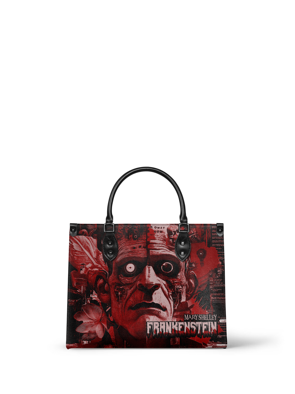 "Frankenstein" Heart Surge - Black Interior - Leather Handbag - Special Deal