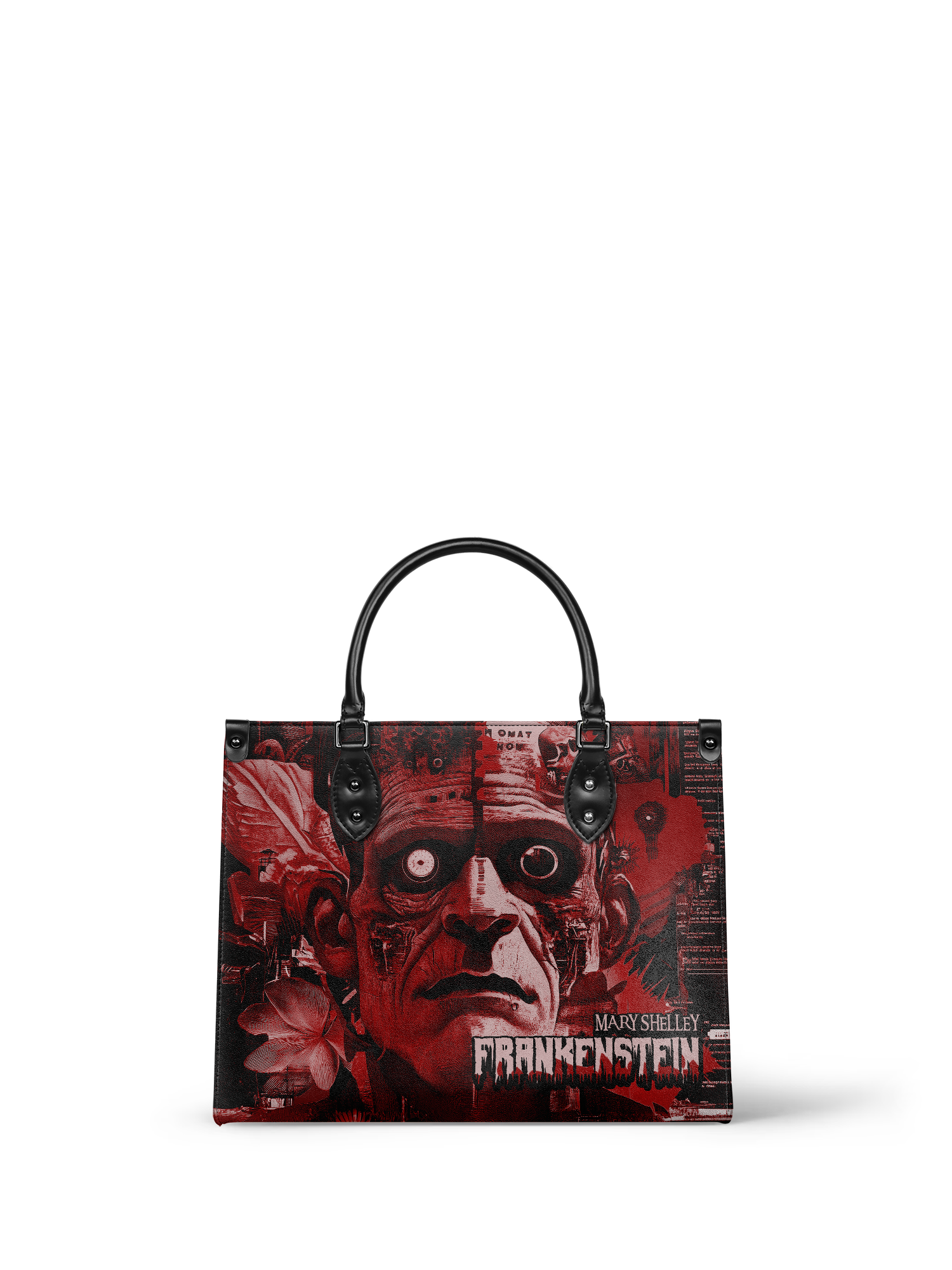 "Frankenstein" Heart Surge - Black Interior - Leather Handbag - Special Deal