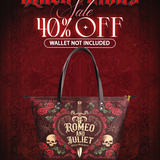 "Romeo And Juliet" Poison Rose Leather Tote Bag Deal