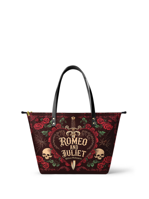 "Romeo And Juliet" Poison Rose Leather Tote Bag