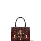 "Romeo And Juliet" Poison Rose - Black Interior - Small Leather Handbag