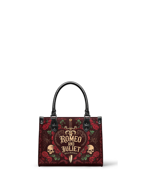 "Romeo And Juliet" Poison Rose - Black Interior - Small Leather Handbag