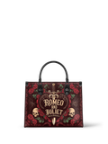 "Romeo And Juliet" Poison Rose - Red Interior - Leather Handbag