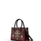 "Romeo And Juliet" Poison Rose - Black Interior - Small Leather Handbag