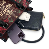 "Romeo And Juliet" Poison Rose - Black Interior - Small Leather Handbag