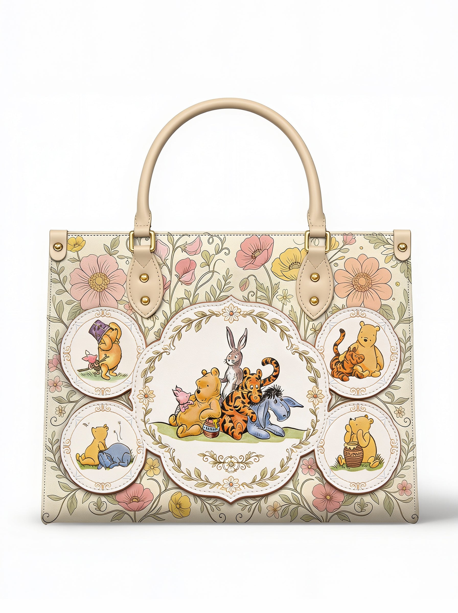“Silly Old Bear” Applique Leather Handbag Pre-order