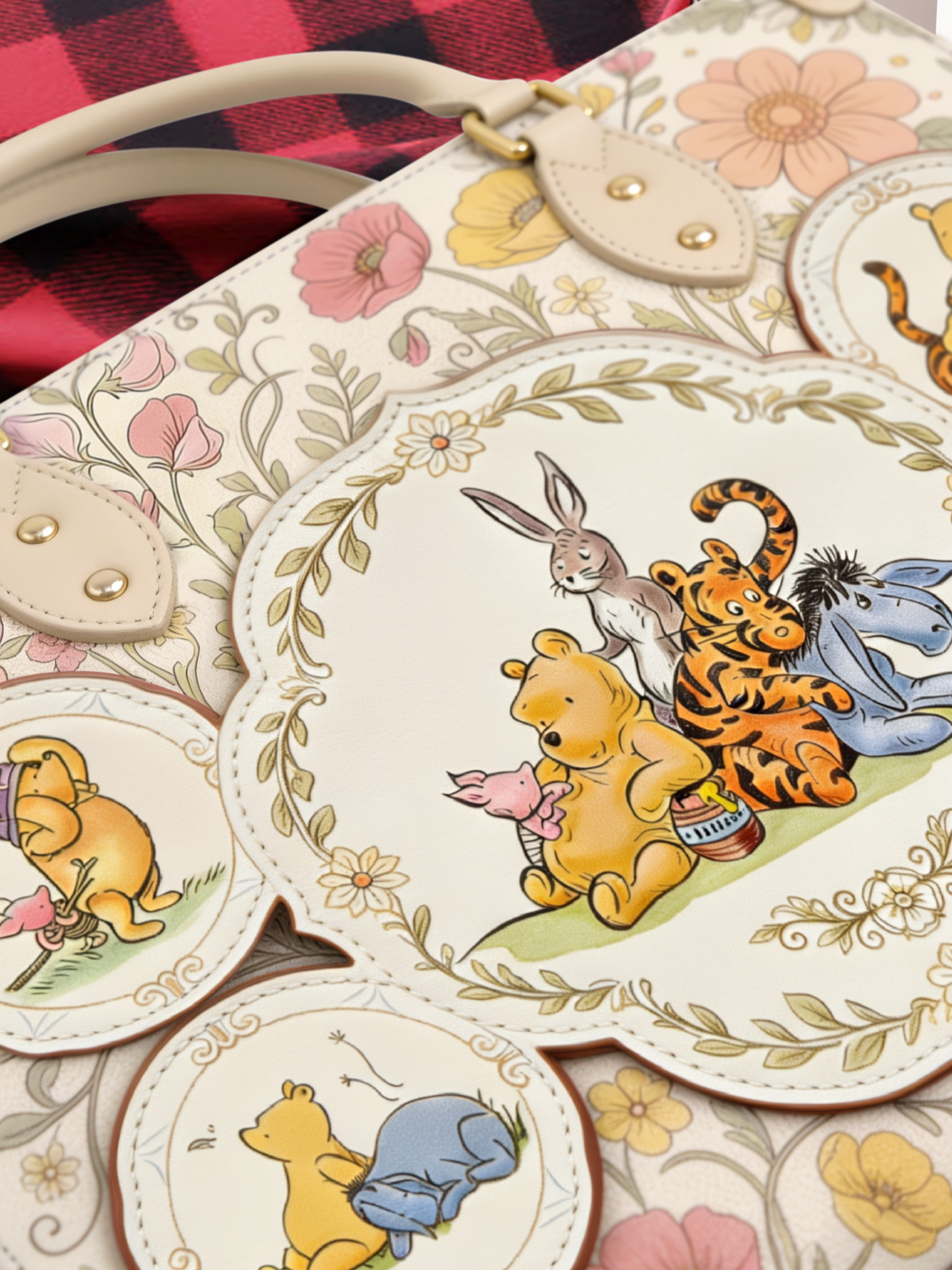 “Silly Old Bear” Applique Leather Handbag Pre-order