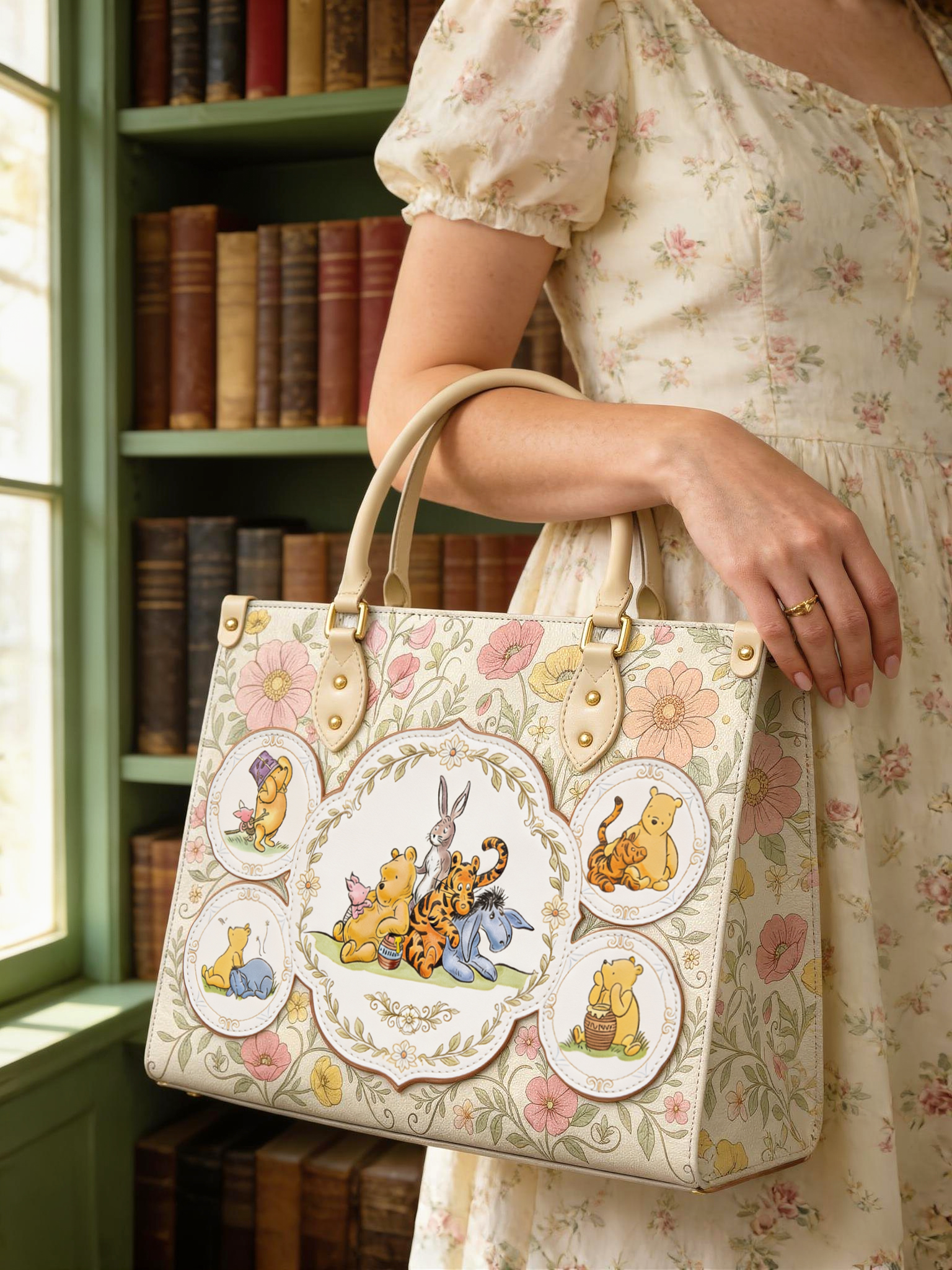 “Silly Old Bear” Applique Leather Handbag Pre-order