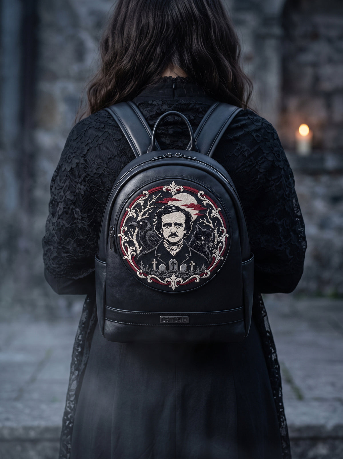 "Spirits Of The Dead" Skein Leather Backpack