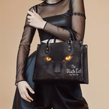"The Black Cat" - Black Interior - Leather Handbag