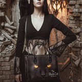 "The Black Cat" - Black Interior - Leather Handbag