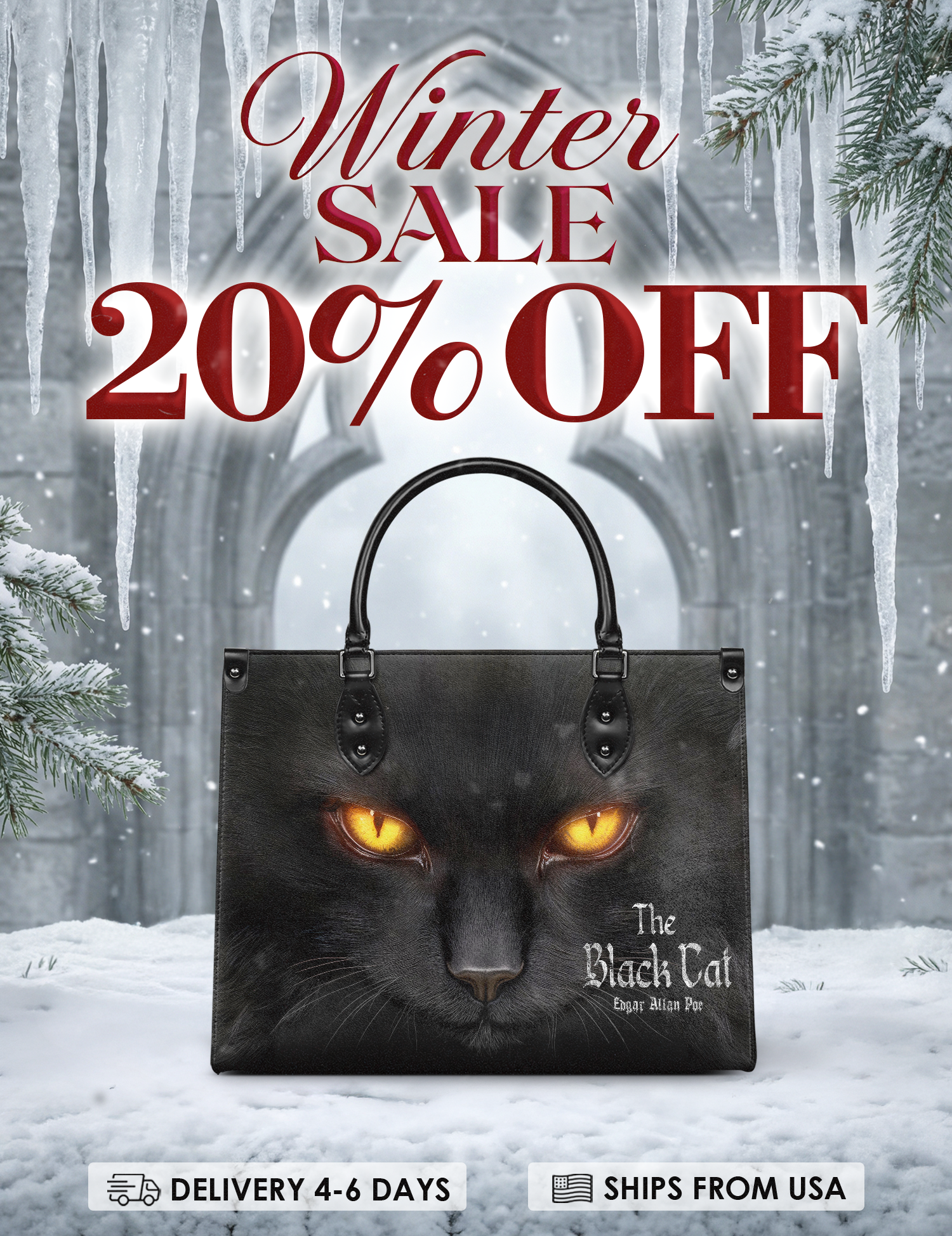 "The Black Cat" Leather Handbag Deal