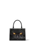 "The Black Cat" - Black Interior - Small Leather Handbag