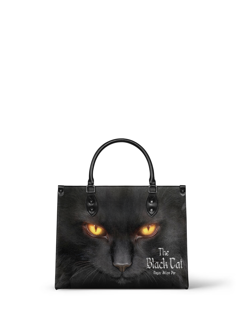 "The Black Cat" - Red Interior - Leather Handbag