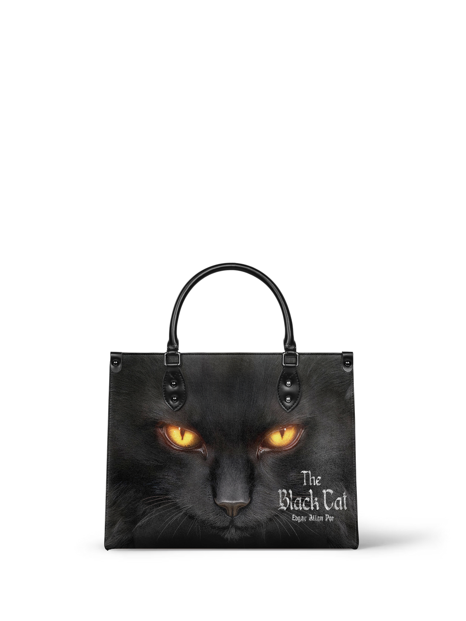 "The Black Cat" - Red Interior - Leather Handbag