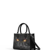 "The Black Cat" - Black Interior - Small Leather Handbag
