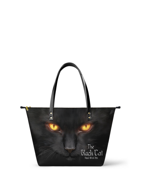 "The Black Cat" Leather Tote Bag