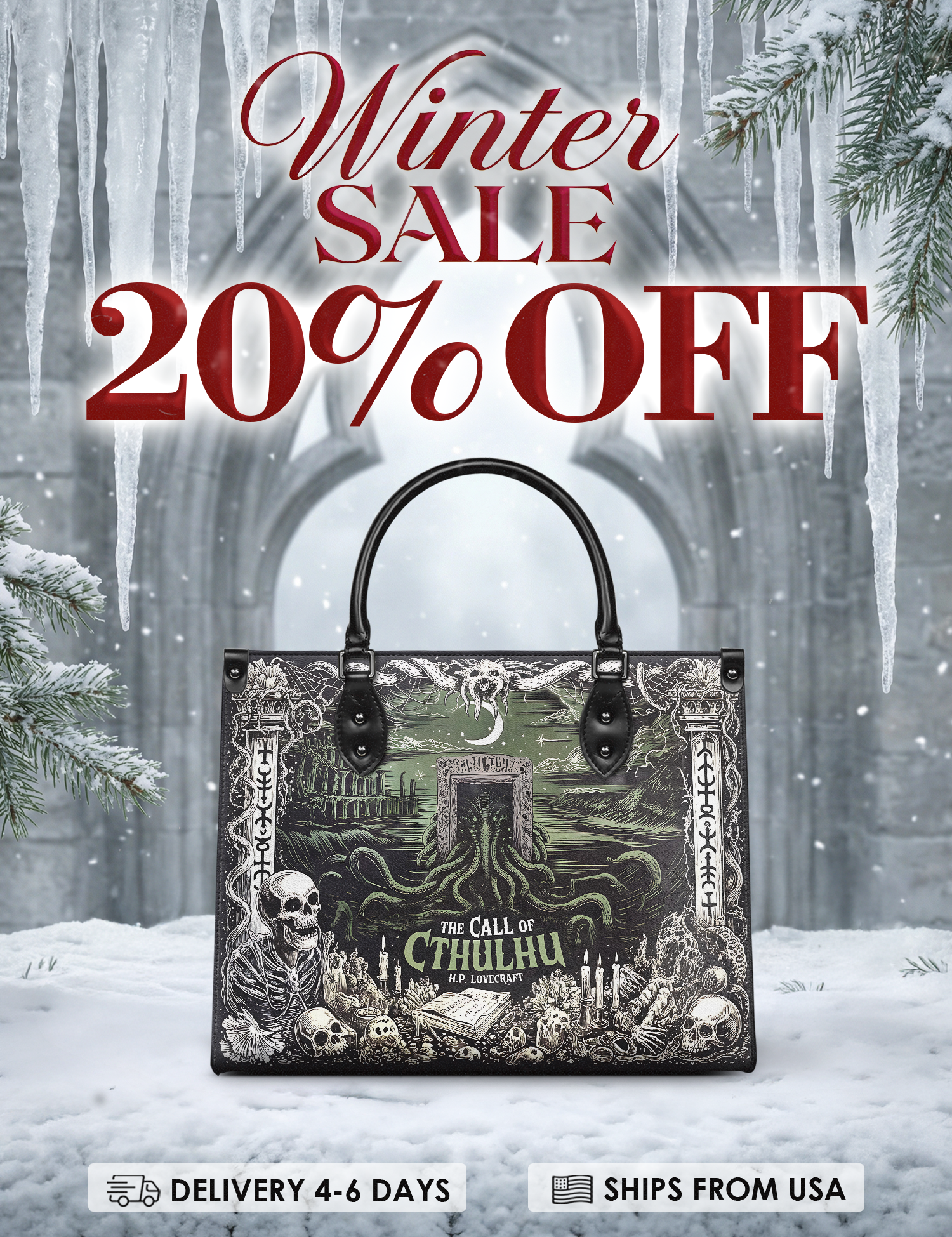 "The Call Of Cthulhu" Leather Handbag Deal