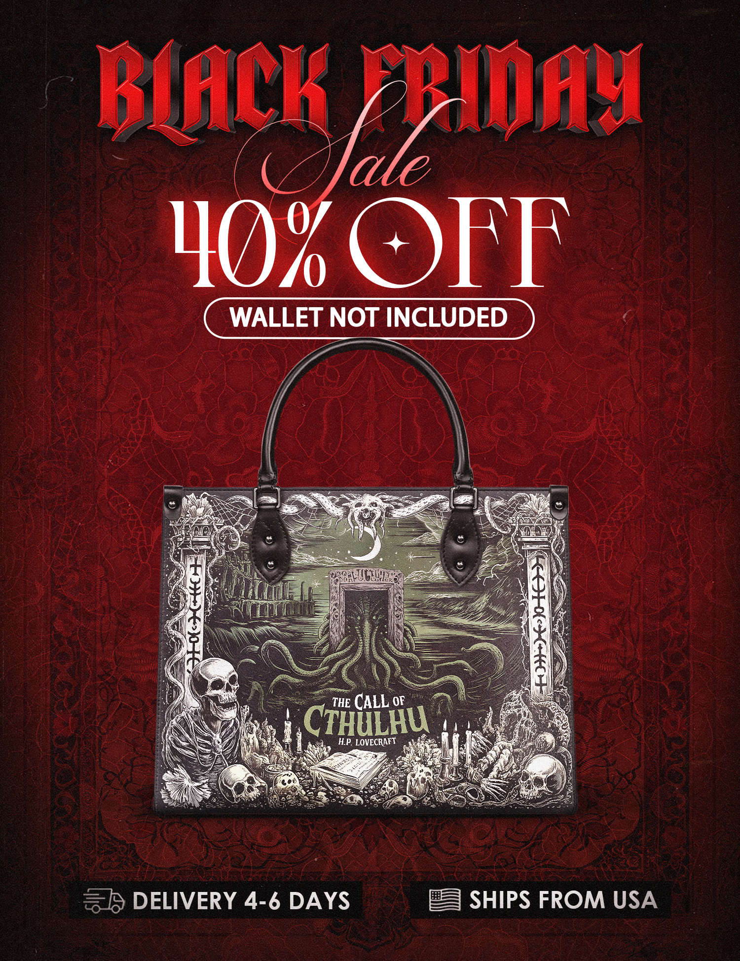 "The Call Of Cthulhu" Leather Handbag Deal