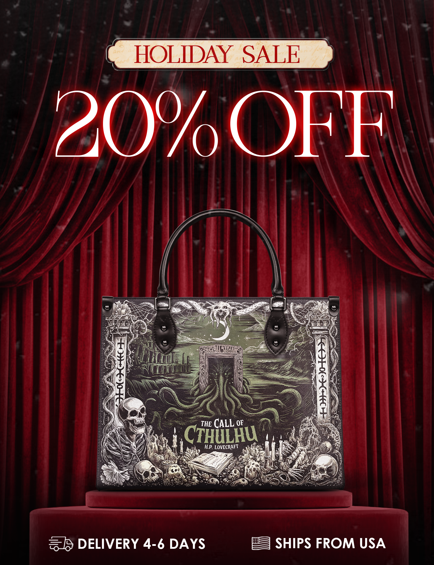 "The Call Of Cthulhu" Leather Handbag Deal